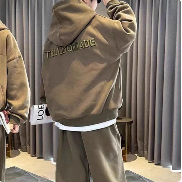 Modern Chic All-Season Minimalist Spring 2-Piece Boys' Pants Suit, Ages 4-14 | Color: Brown | Image 3