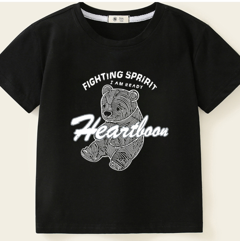 Minimalist Summer Boys' T-Shirt, Ages 2-13 | Color: Black | Image 3