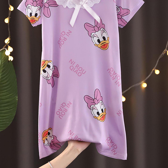 All-Season Sweet & Cute Summer Girls' Sleep Dress, Ages 2-11 | Color: Style 1 | Image 2