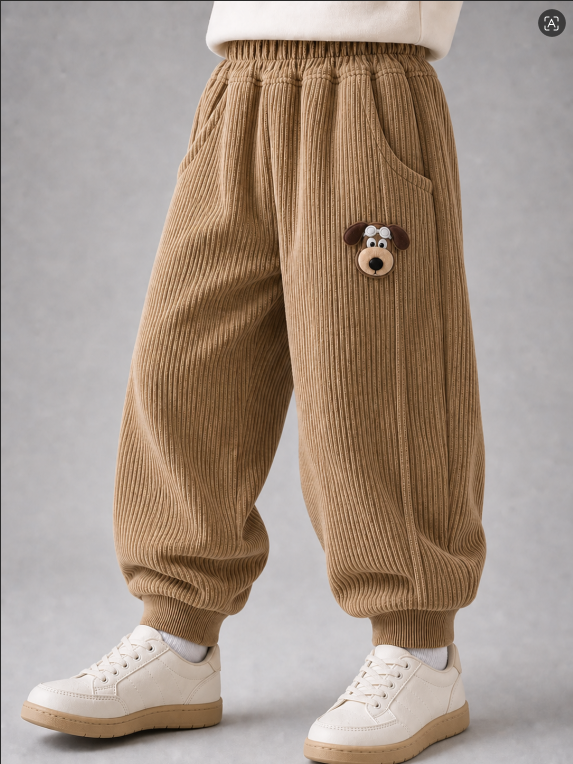 Casual Sporty Winter Boys' Casual Pants, Ages 2-7 | Color: Light Khaki | Image 1