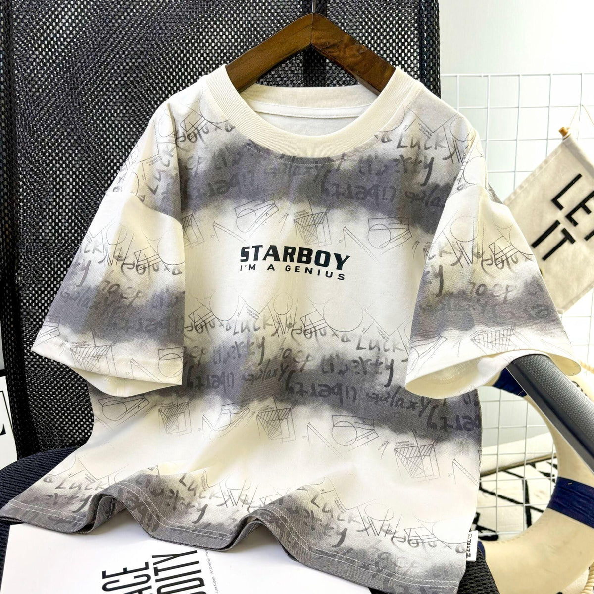 Minimalist Summer Boys' T-Shirt, Ages 3-14 | Color: Grey | Image 1