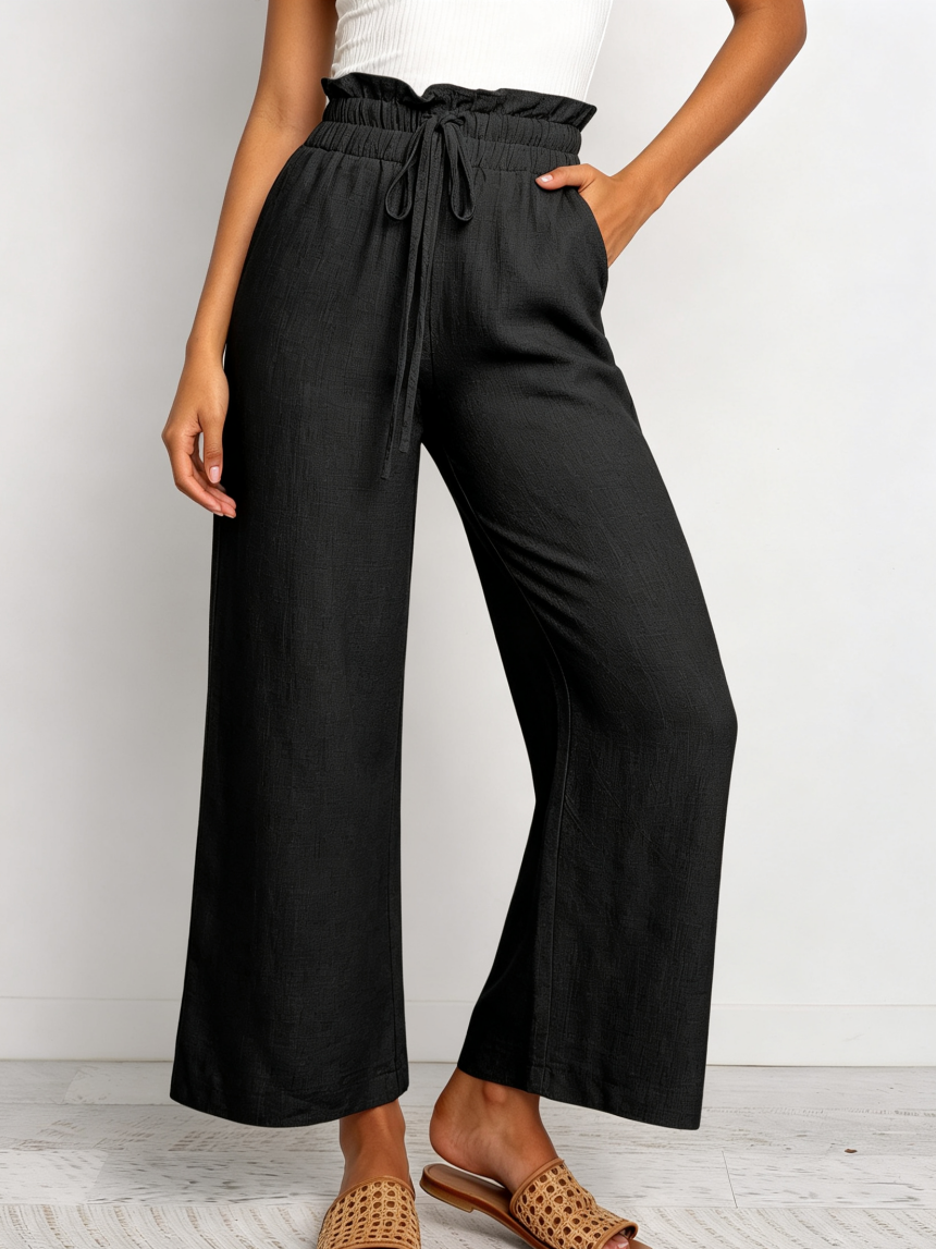 Minimalist All-Season Trousers | Color: Black | Image 1