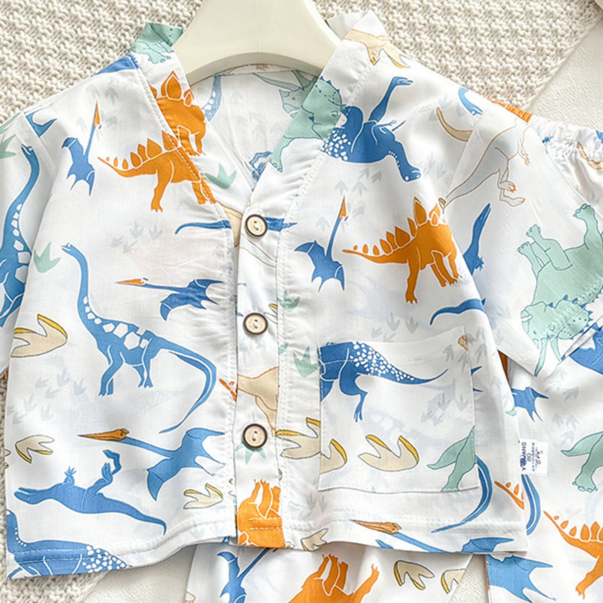 Casual Sporty Summer 2-Piece Unisex Kids' Pajama Set, Ages 2-11 | Color: Style 6 | Image 2