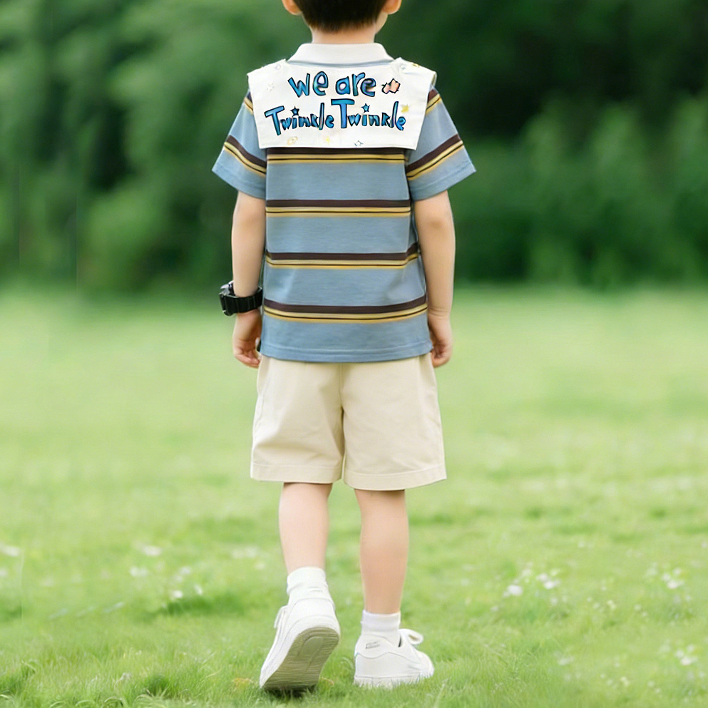 Modern Chic All-Season Casual Sporty Summer 2-Piece Boys' Pants Suit, Ages 2-9 | Color: As the Picture | Image 2