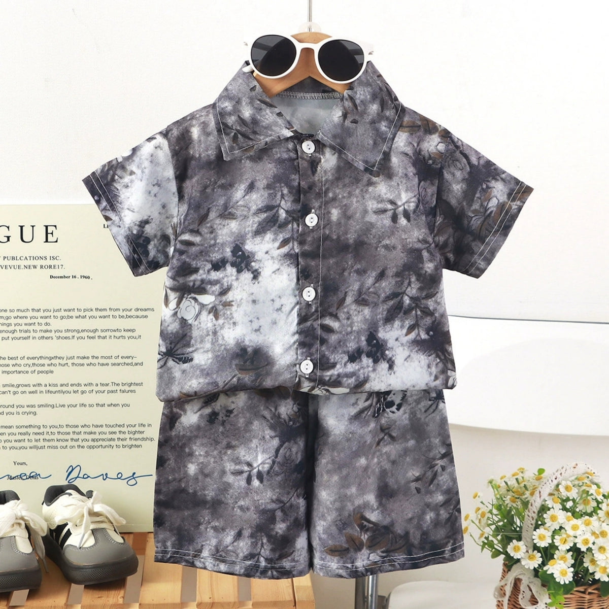 Casual Sporty Summer 2-Piece Boys' Pants Suit, Ages 2-9 | Color: Style 10 | Image 1