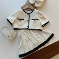 Elegant Summer 2-Piece Girls' Dress Suit, Ages 2-9 | Color: Apricot | Image 1