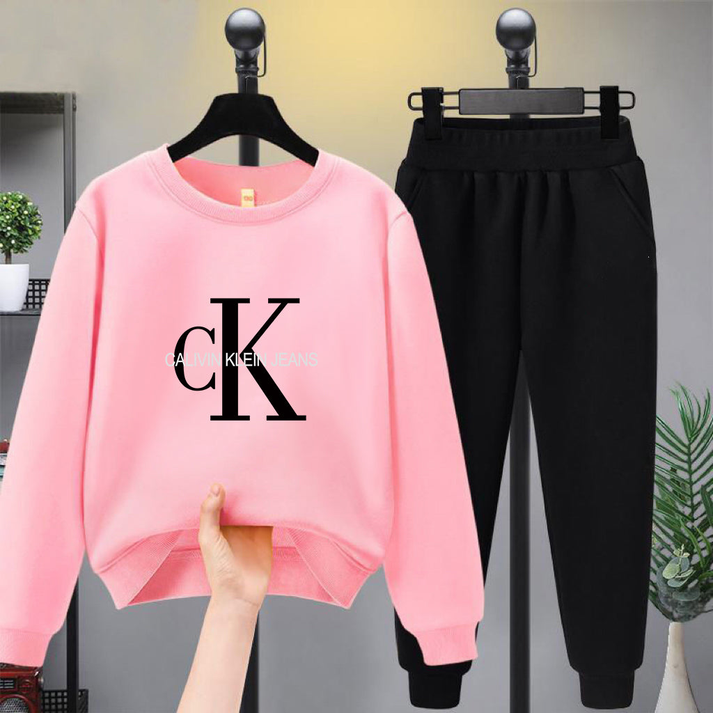 Modern Chic All-Season Minimalist Autumn 2-Piece Boys' Pants Suit, Ages 4-14 | Color: Pink | Image 1