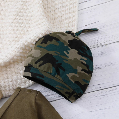 Minimalist Autumn 2-Piece Baby Boys' Jumpsuit, Ages 1-12 Months | Color: Army Green | Image 2