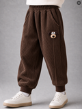 Casual Sporty Winter Boys' Casual Pants, Ages 2-7 | Color: Coffee | Image 1