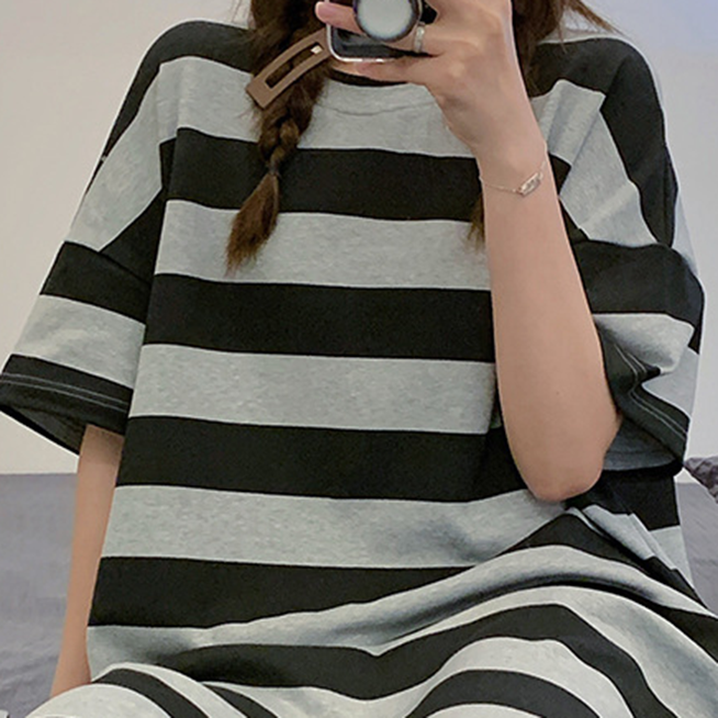 Sweet Feminine Summer Women 's Short  Sleeve Sleep Dress | Color: Style 4 | Image 2