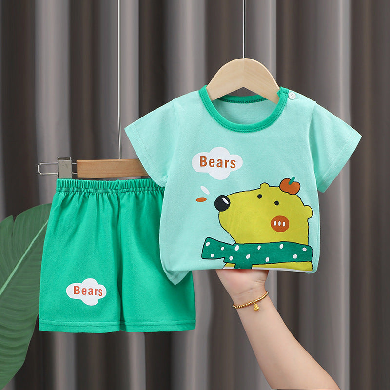 Minimalist Summer 2-Piece Boys' Pajama Set, Ages 2-7 | Color: Style 3 | Image 1