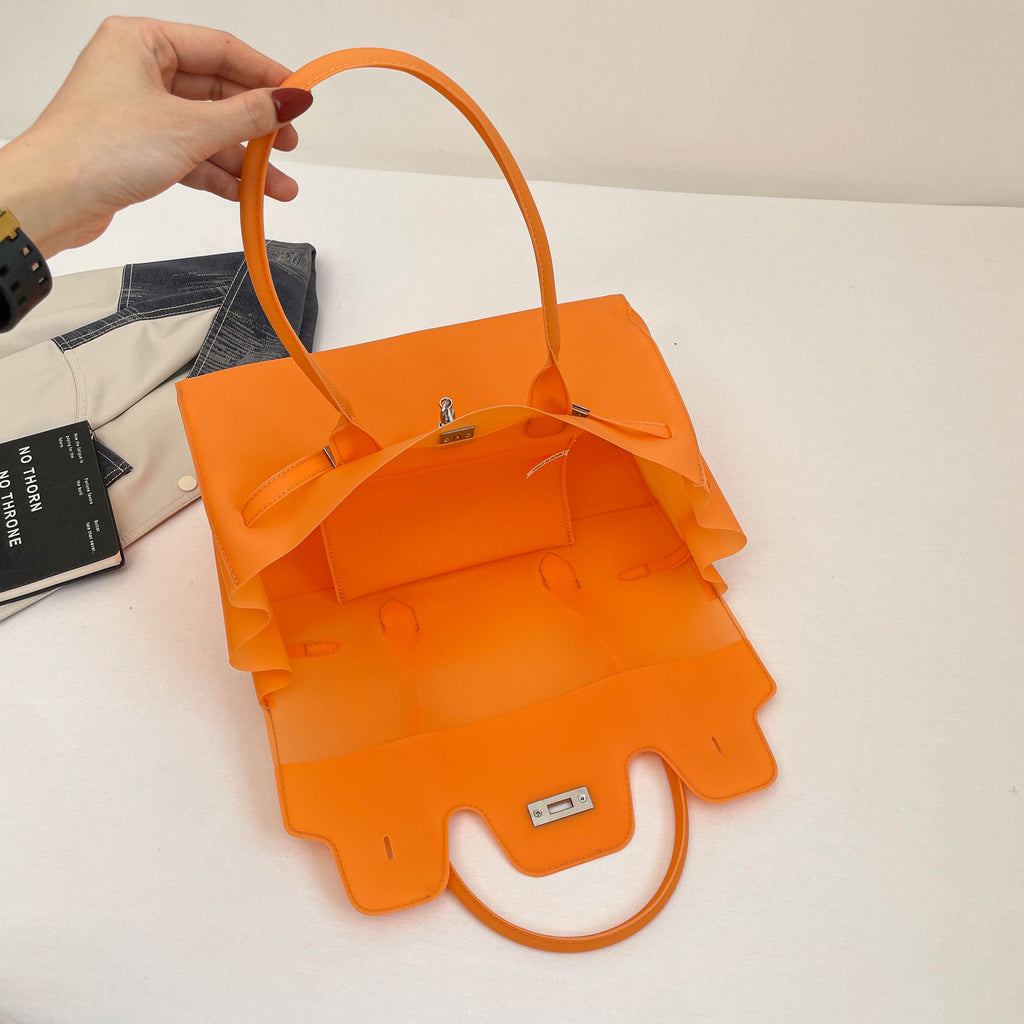 Trendy Summer Others Women's Shoulder Bags Tote Bags | Color: Orange | Image 3