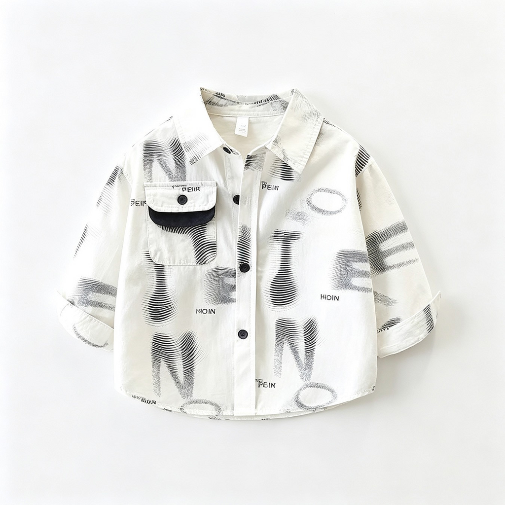 Trendy Autumn 2-Piece Boys' Pants Suit, Ages 2-9 | Color: White | Image 2
