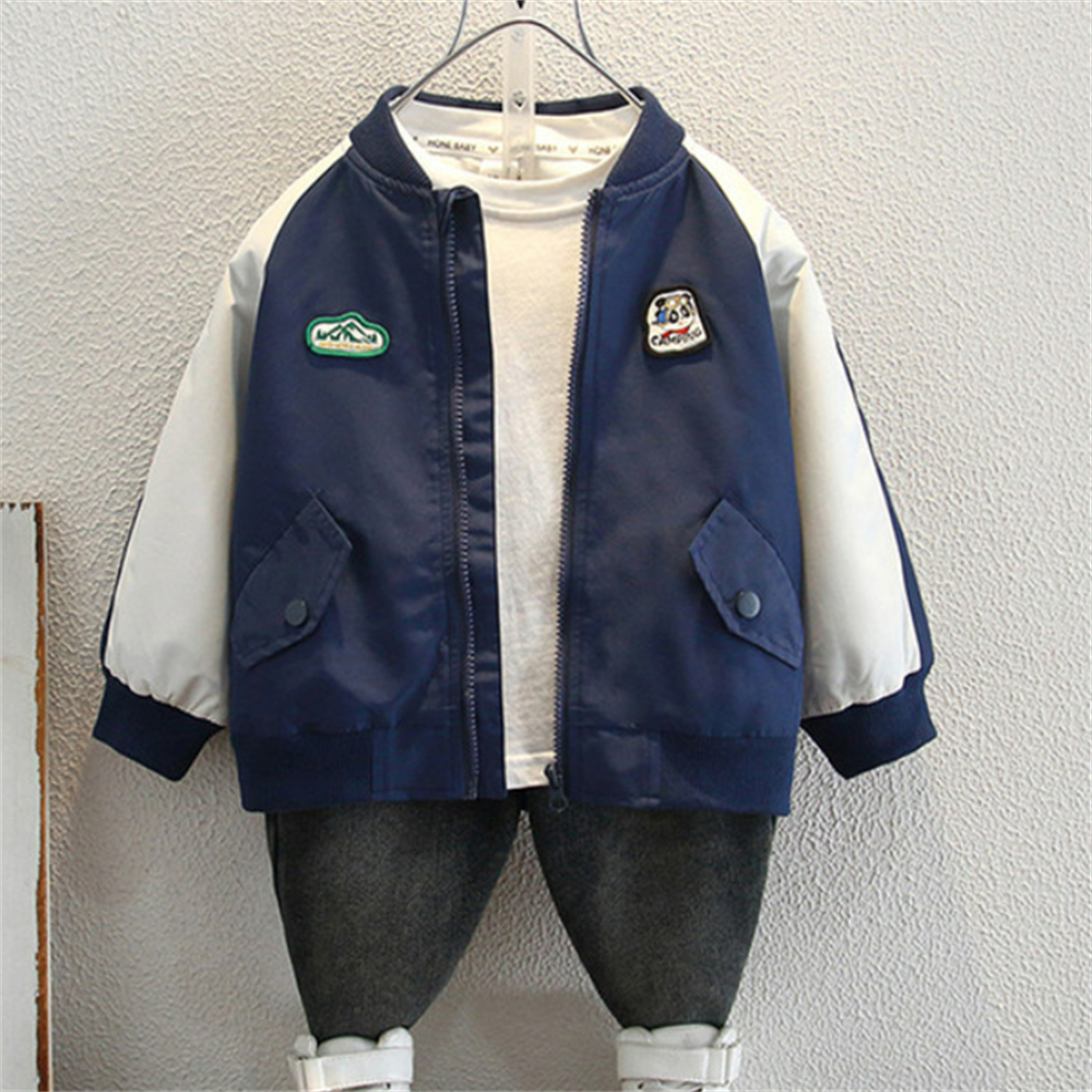 Modern Chic All-Season Trendy Spring Boys' Jacket, Ages 2-11 | Color: Navy | Image 1