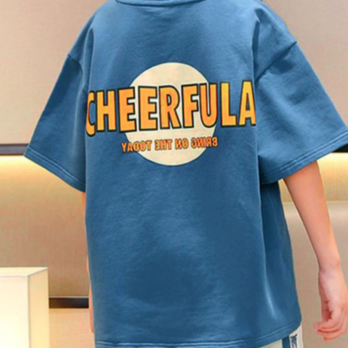 Casual Sporty Summer 2-Piece Boys' Pants Suit, Ages 4-14 | Color: Blue | Image 2