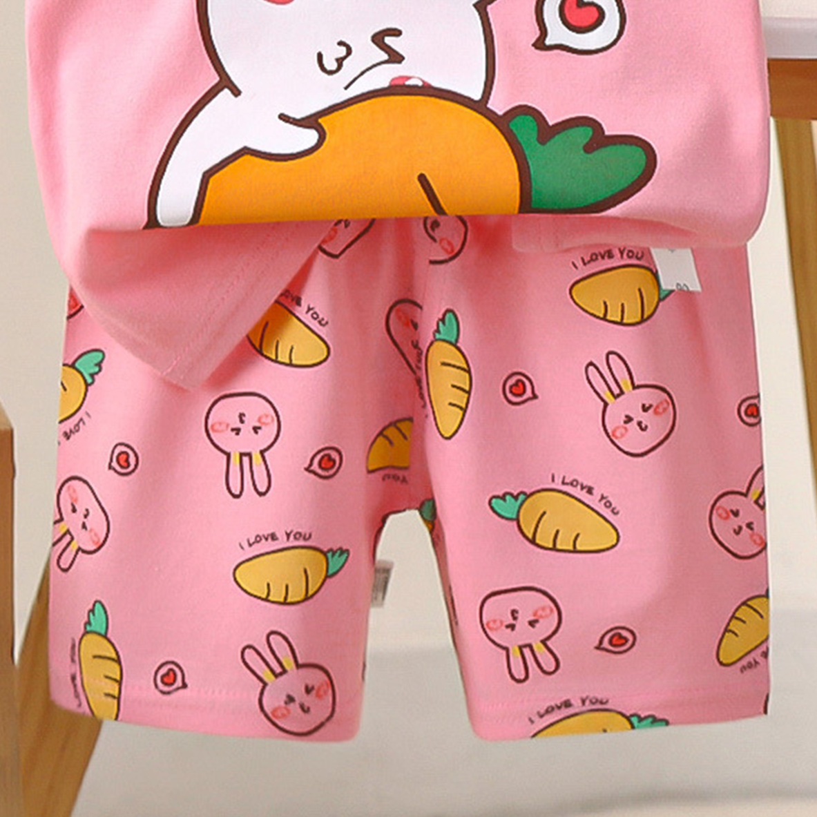Minimalist Summer 2-Piece Unisex Kids' Pajama Set, Ages 2-7 | Color: Style 3 | Image 2