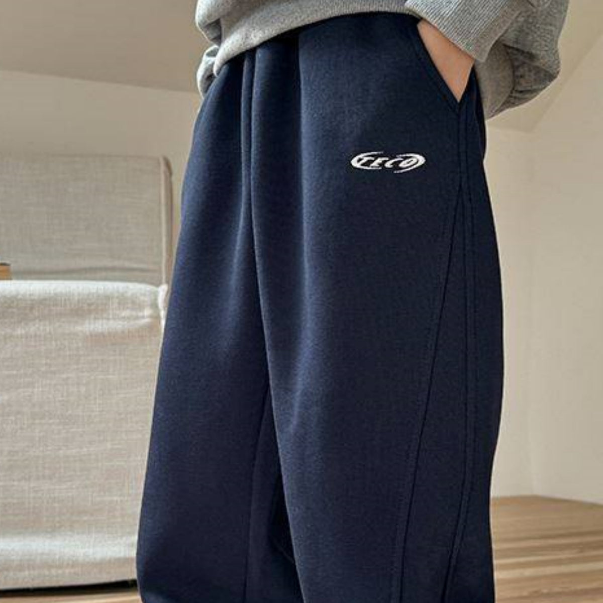 Modern Chic All-Season Casual Sporty Spring Boys' Casual Pants, Ages 4-14 | Color: Navy | Image 2