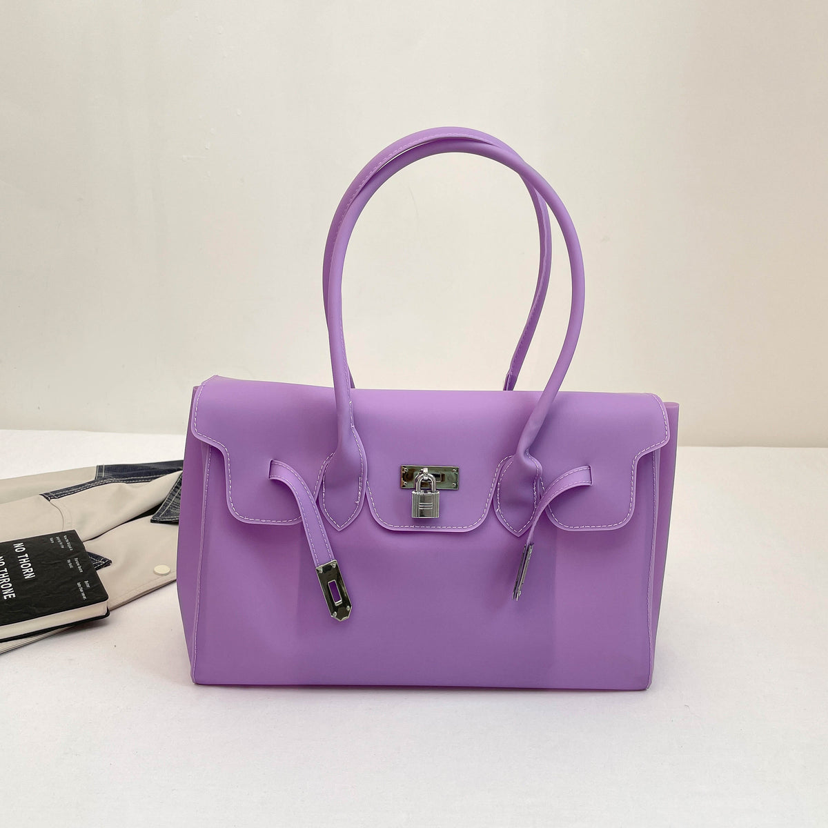 Trendy Summer Others Women's Shoulder Bags Tote Bags | Color: Deep Purple | Image 3