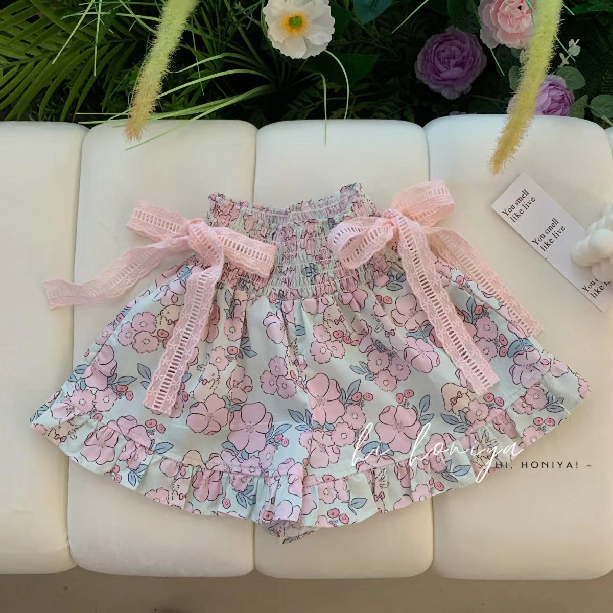 Sweet & Cute Summer 2-Piece Girls' Dress Suit, Ages 2-9 | Color: White | Image 3