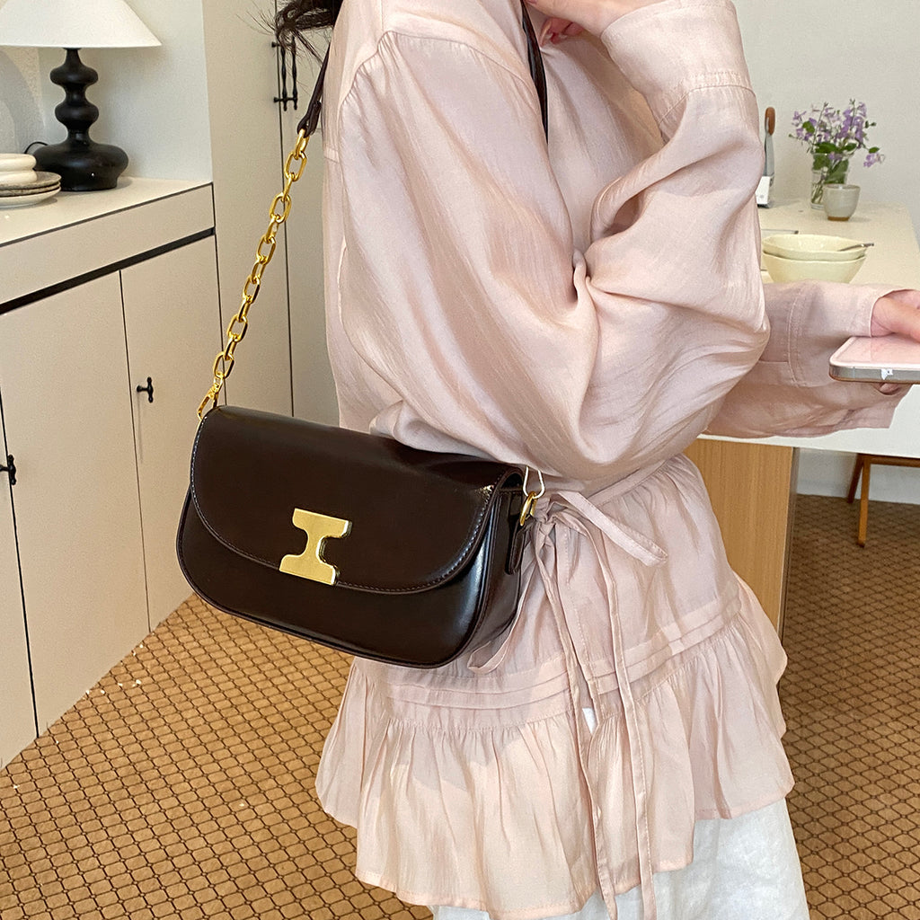 Modern Chic All-Season PU/Artificial Leather/Microfiber Leather Women's Shoulder Bags Other Bags | Color: Coffee | Image 2