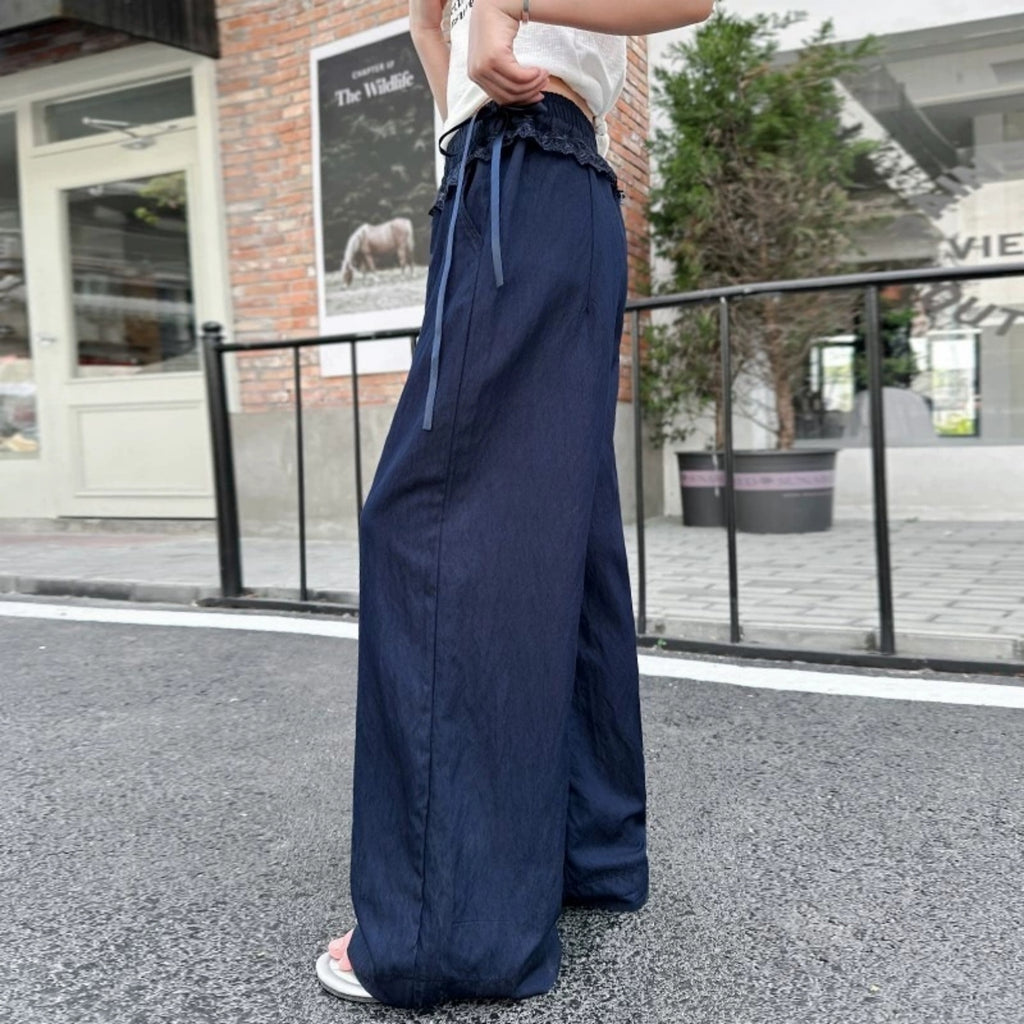 Modern Chic All-Season Casual Sporty Spring Girls' Casual Pants, Ages 3-13 | Color: Navy | Image 3