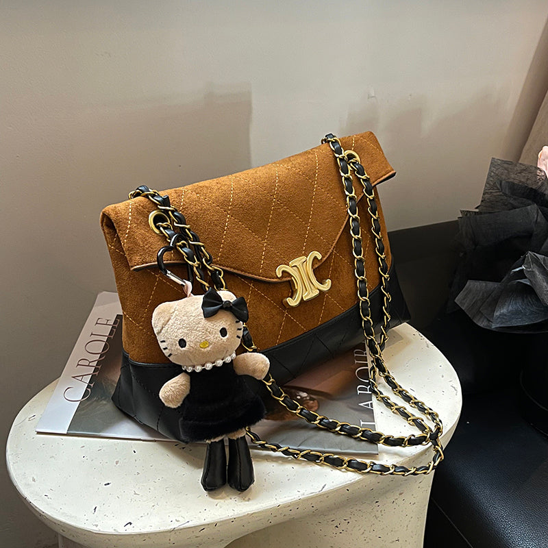 Modern Chic All-Season Velvet/Corduroy Women's Handbags Other Bags | Color: Brown | Image 1