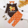 Sweet & Cute Autumn 2-Piece Baby Girls' Pants Suit, Ages 0-6 Months | Color: Deep Brown | Image 1