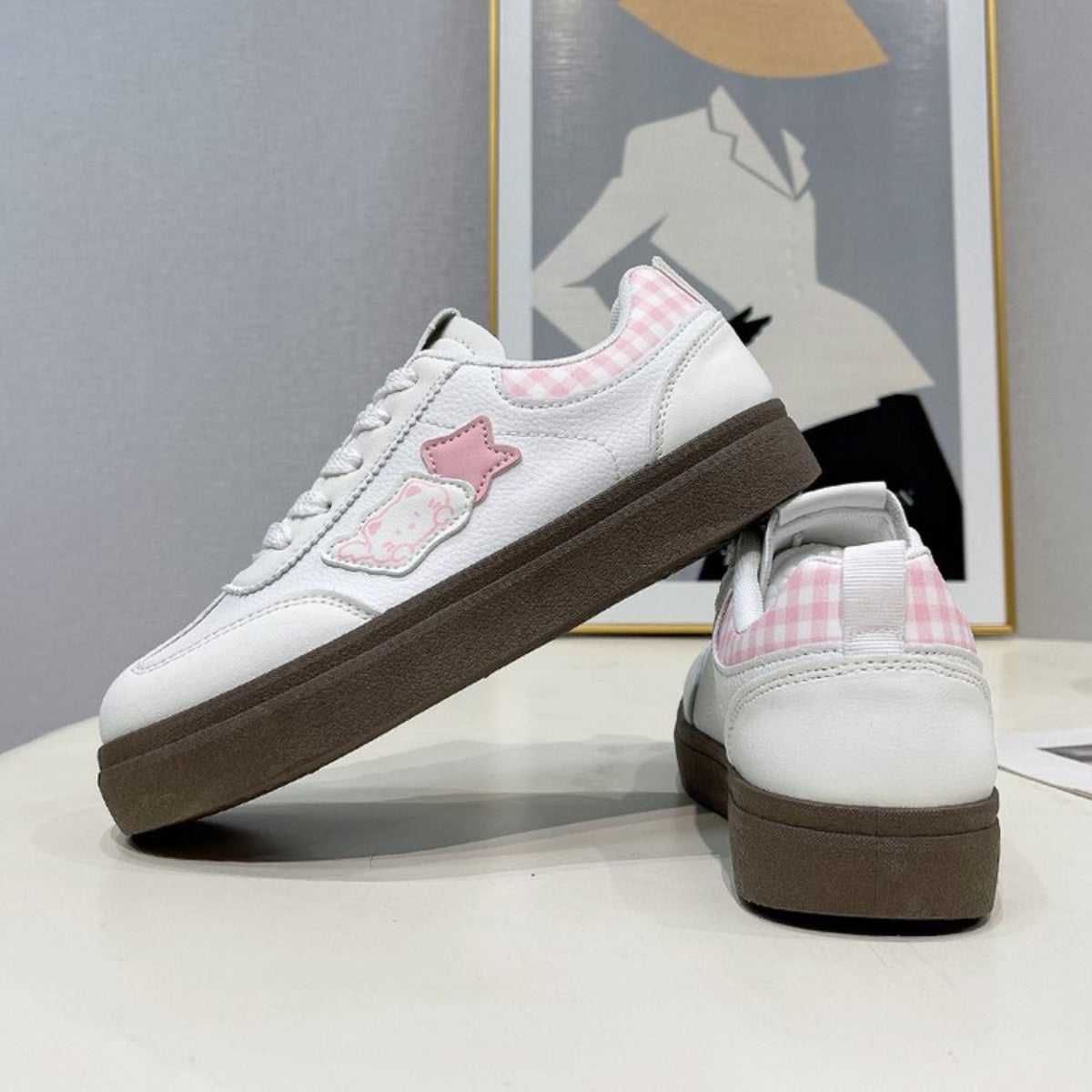 Modern Chic All-Season Others Women's Skate Shoes | Color: Pink | Image 1