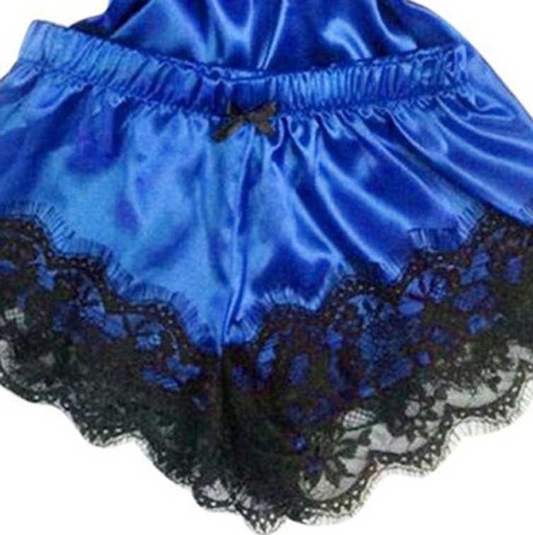 Minimalist Summer 2 Pcs Women 's Sleeveless Night Set | Color: Blue | Image 3