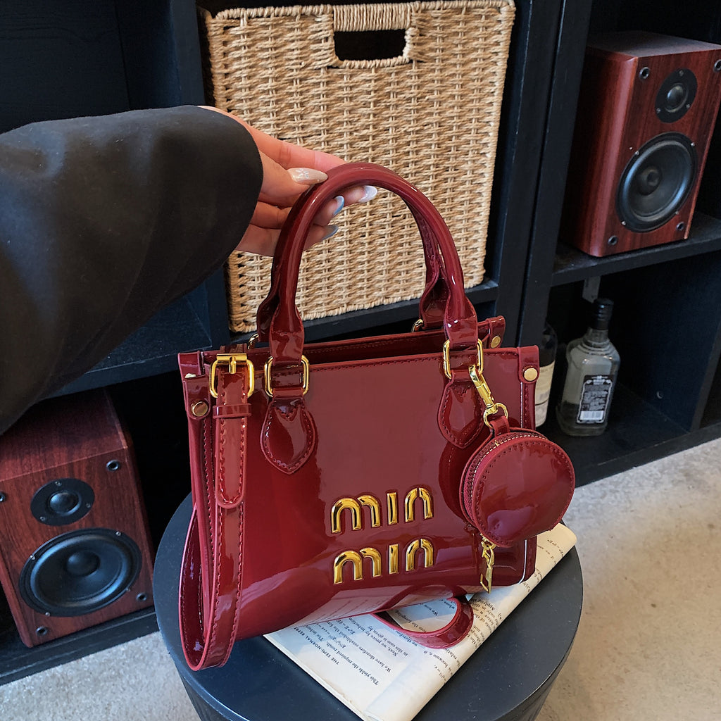 Modern Chic All-Season PU/Artificial Leather/Microfiber Leather Women's Shoulder Bags Other Bags | Color: Brick Red | Image 2