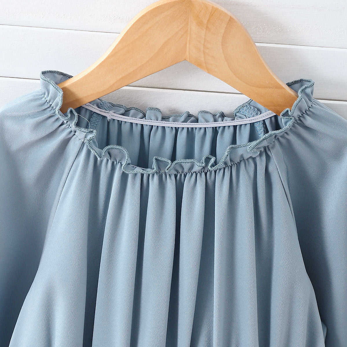 Elegant Autumn Girls' Shirt Dress, Ages 2-7 | Color: Red | Image 2