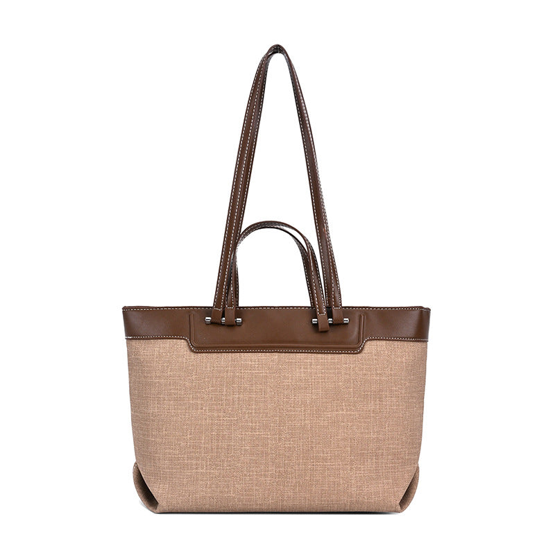 Modern Chic All-Season PU/Artificial Leather/Microfiber Leather Women's Shoulder Bags Tote Bags | Color: Khaki | Image 2