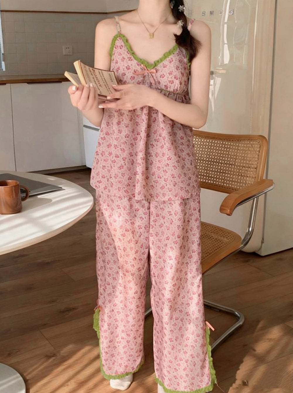 Sweet & Cute Summer 2 Pcs Women 's Sleeveless Sleep Set | Color: Style 2 | Image 1
