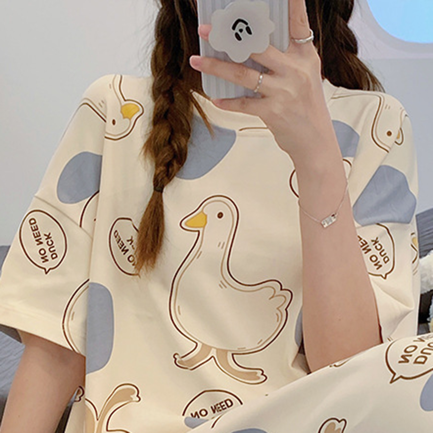 Sweet Feminine Summer Women 's Short  Sleeve Sleep Dress | Color: Style 2 | Image 2