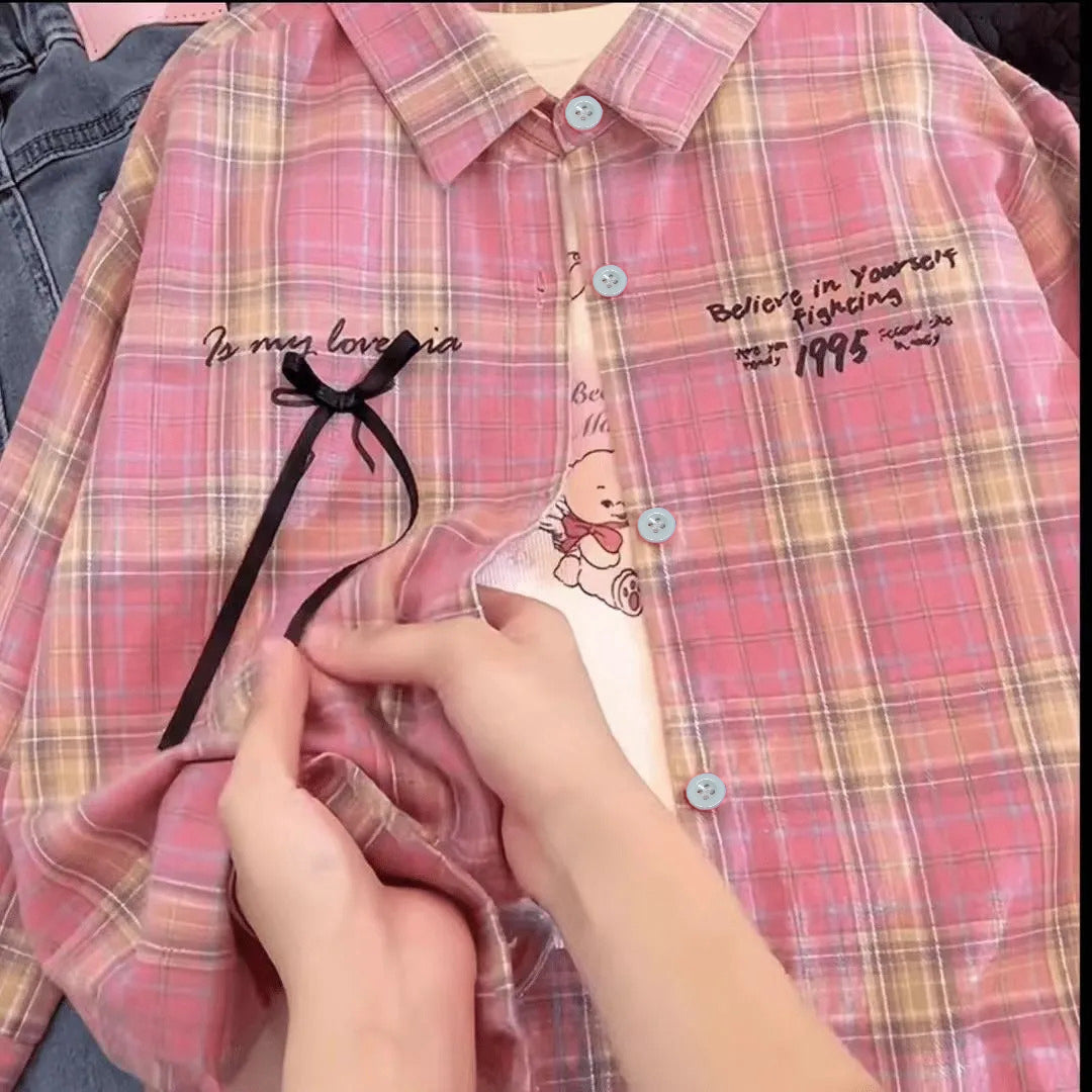 Casual Sporty Autumn Girls' Shirt, Ages 8-14 | Color: As the Picture | Image 3