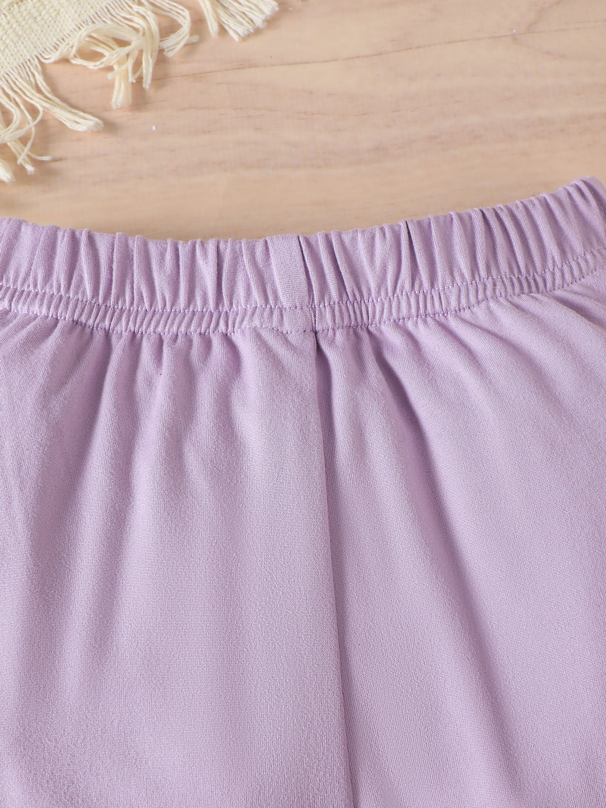 Minimalist Autumn 2-Piece Baby Girls' Pants Suit, Ages 1-24 Months | Color: Purple | Image 2