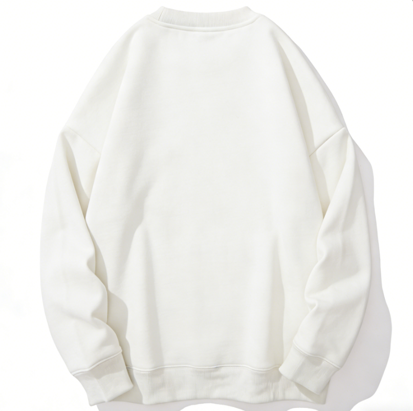 Modern Chic All-Season Minimalist Autumn Boys' Sweatshirt, Ages 2-13 | Color: White | Image 3