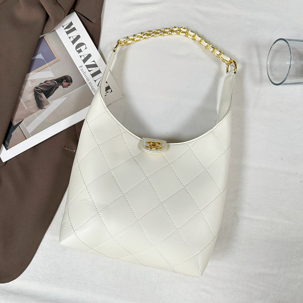 Modern Chic All-Season PU/Artificial Leather/Microfiber Leather Women's Handbags Tote Bags | Color: White | Image 3
