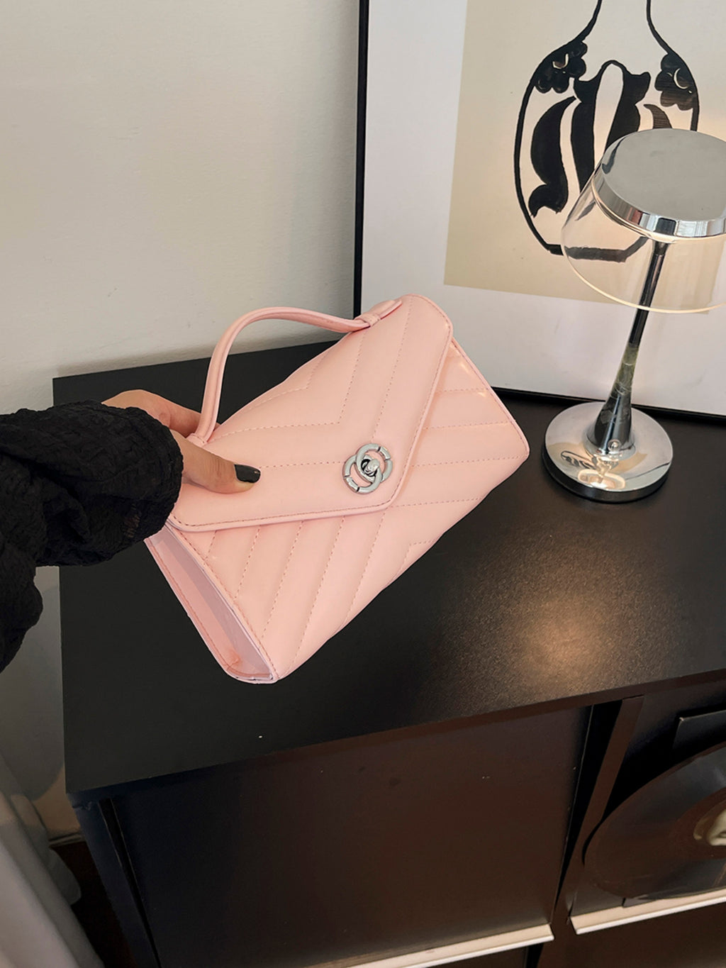 Modern Chic All-Season PU/Artificial Leather/Microfiber Leather Women's Crossbody Bags Other Bags | Color: Pink | Image 3