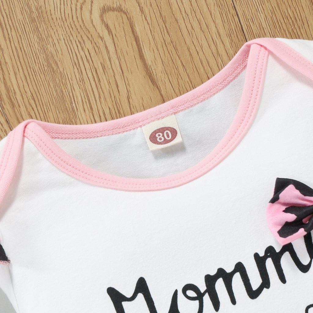 Trendy Autumn Baby Girls' Pants Suit, Ages 0-6 Months | Color: Pink | Image 3