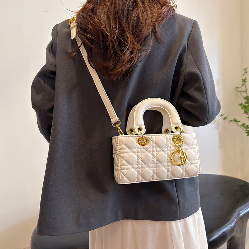 Modern Chic All-Season PU/Artificial Leather/Microfiber Leather, Cloth / Textile Women's Crossbody Bags Box Bags | Color: White | Image 3