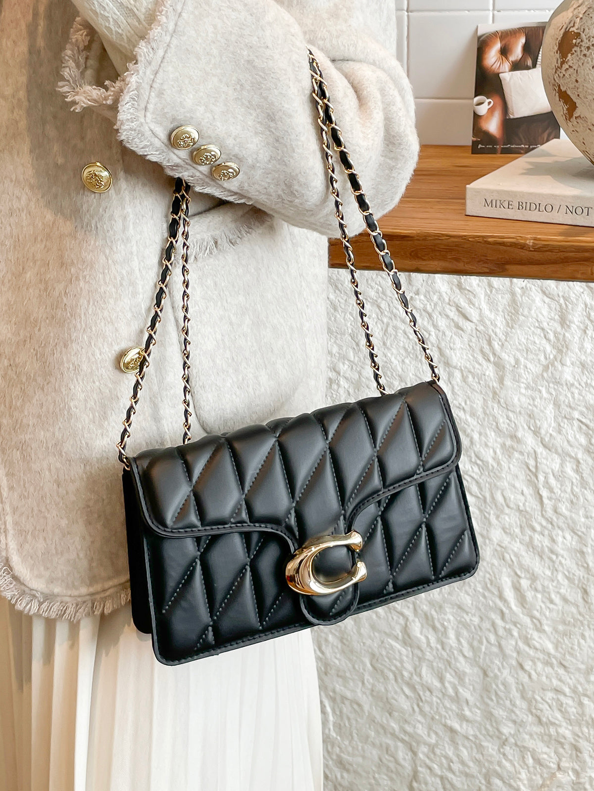 Modern Chic All-Season PU/Artificial Leather/Microfiber Leather Women's Crossbody Bags Other Bags | Color: Black | Image 2