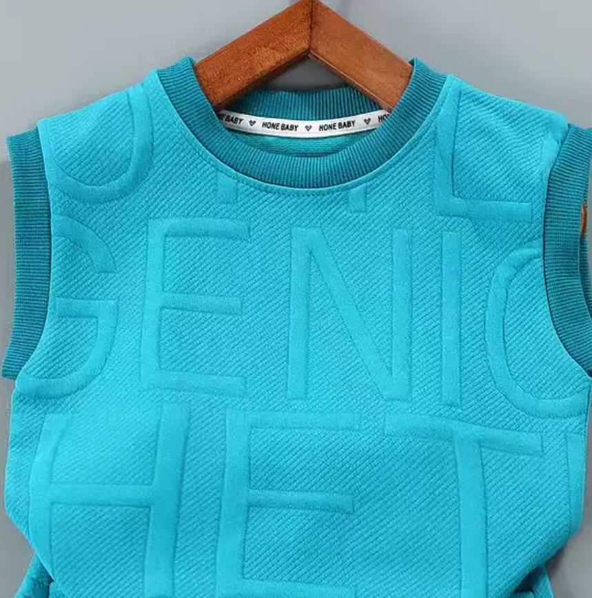 Modern Chic All-Season Minimalist Summer 2-Piece Unisex Baby Pants Suit, Ages 9-24 Months | Color: Green | Image 2
