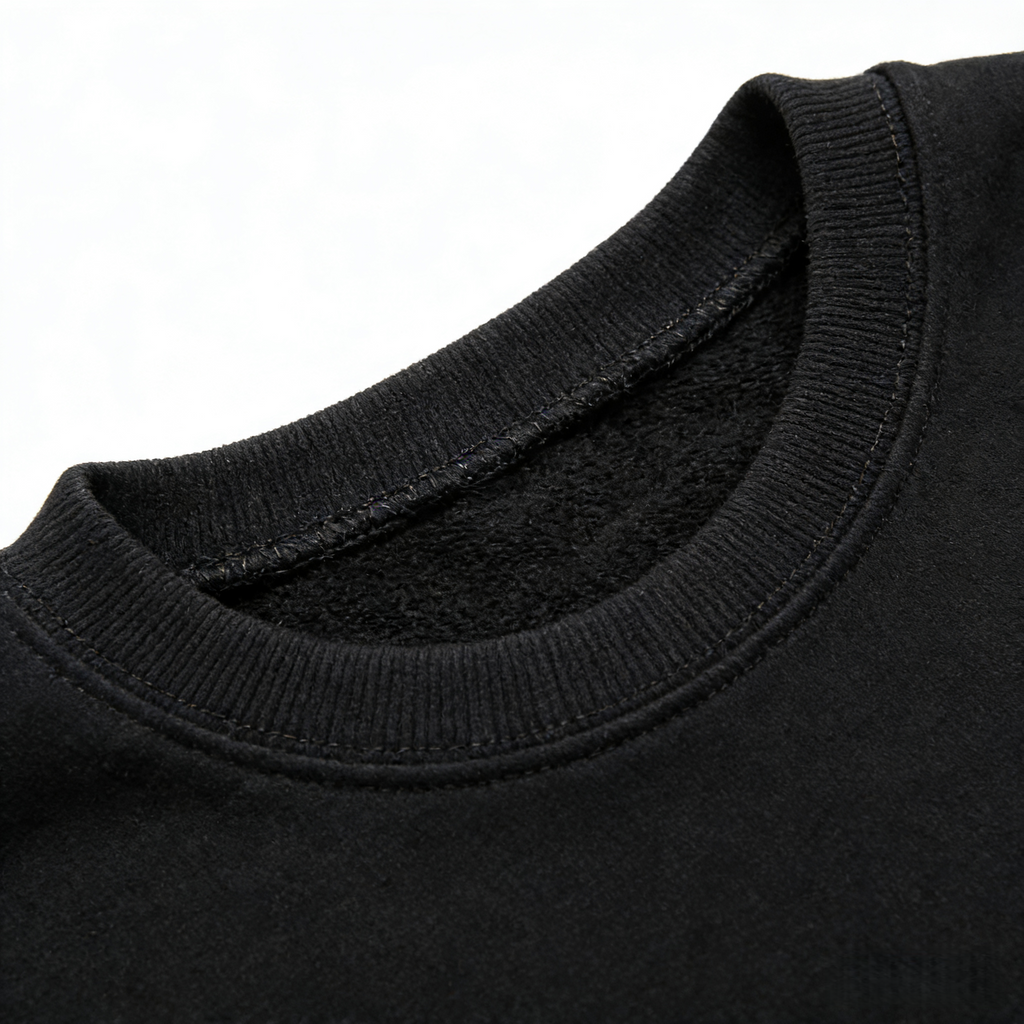 Modern Chic All-Season Minimalist Autumn Girls' Sweatshirt, Ages 3-14 | Color: Black | Image 2