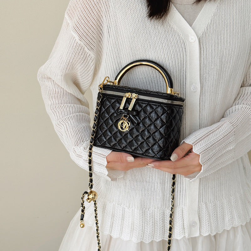 Modern Chic All-Season PU/Artificial Leather/Microfiber Leather Women's Crossbody Bags Box Bags | Color: Black | Image 1