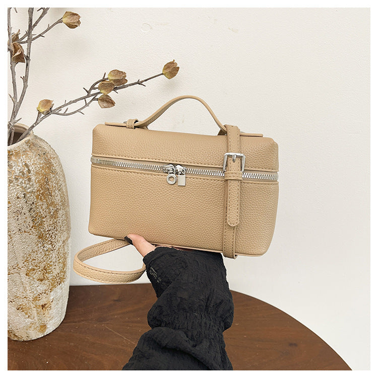 Modern Chic All-Season PU/Artificial Leather/Microfiber Leather Women's Crossbody Bags Box Bags | Color: Khaki | Image 1