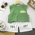 Casual Sporty Summer 2-Piece Boys' Pants Suit, Ages 2-7 | Color: Style 1 | Image 1
