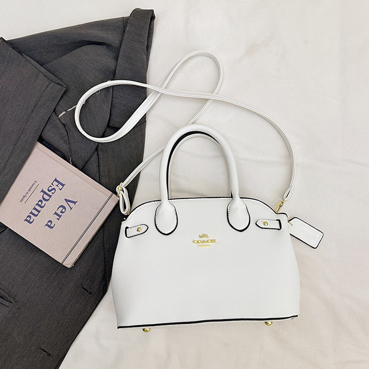 Modern Chic All-Season PU/Artificial Leather/Microfiber Leather Women's Handbags Other Bags | Color: White | Image 3