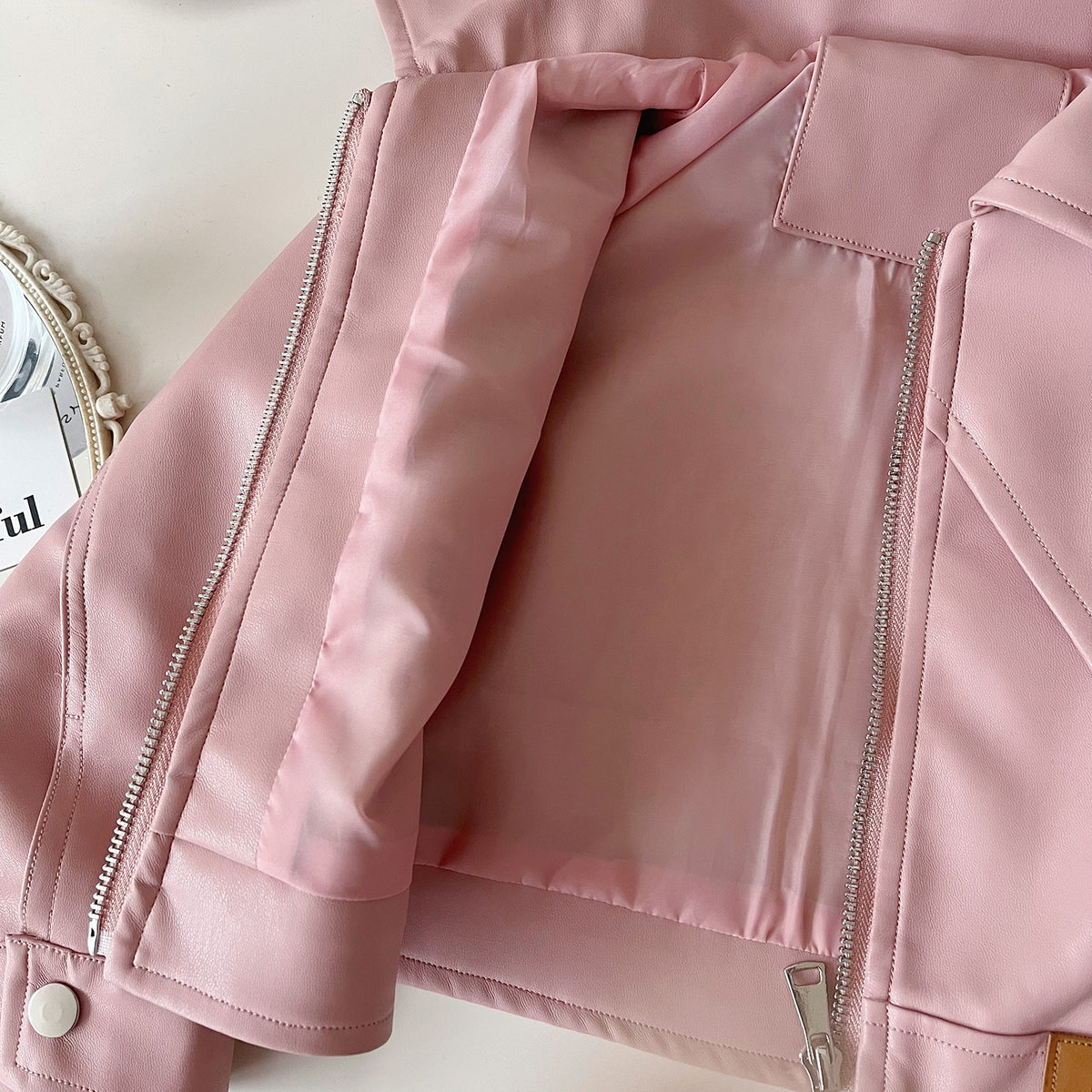 Trendy Autumn 2-Piece Girls' Dress Suit, Ages 2-9 | Color: Pink | Image 2