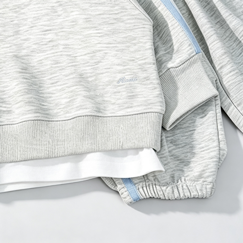 Casual Sporty Autumn 2-Piece Unisex Kids' Pants Suit, Ages 2-9 | Color: Blue | Image 2